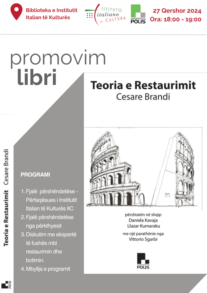 Book Launch_Cesare Brandi translation in Albanian_web
